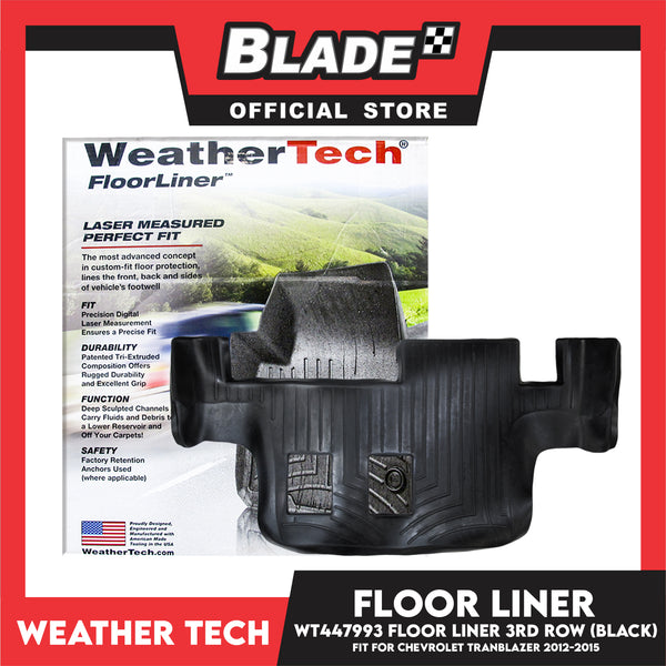 WeatherTech Floor Liner WT447993 3rd Row (Black) Fit for Chevrolet Trail Blazer 2015