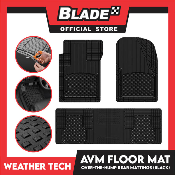 WeatherTech Universal Fit Over-The-Hump Rear Floor Liner WT11AVMOT(Black)