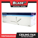 Westinghouse Ceiling Fan 56'' 142cm 72268 Industrial Three-Blade White Finish Indoor Ceiling Fan