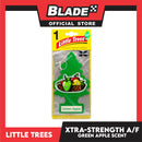 Little Trees Car Air Freshener X-tra Strength 10616 (Green Apple) Hanging Tree Provides Long Lasting Scent