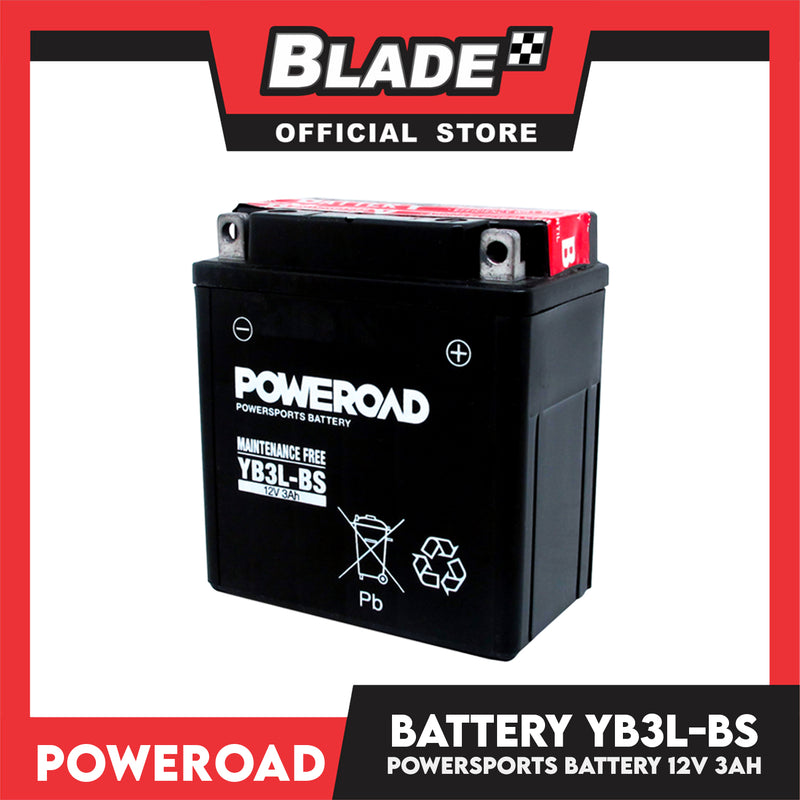 Poweroad Maintenance-Free Motorcycle Battery YB3L-BS