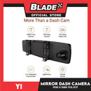 YI Mirror Dash Cam YCS.1C17- Dual Dashboard Camera Recorder with Touch Screen, Mobile APP, Front Rear View HD Camera, G Sensor, Reverse Monitor & Loop Recording