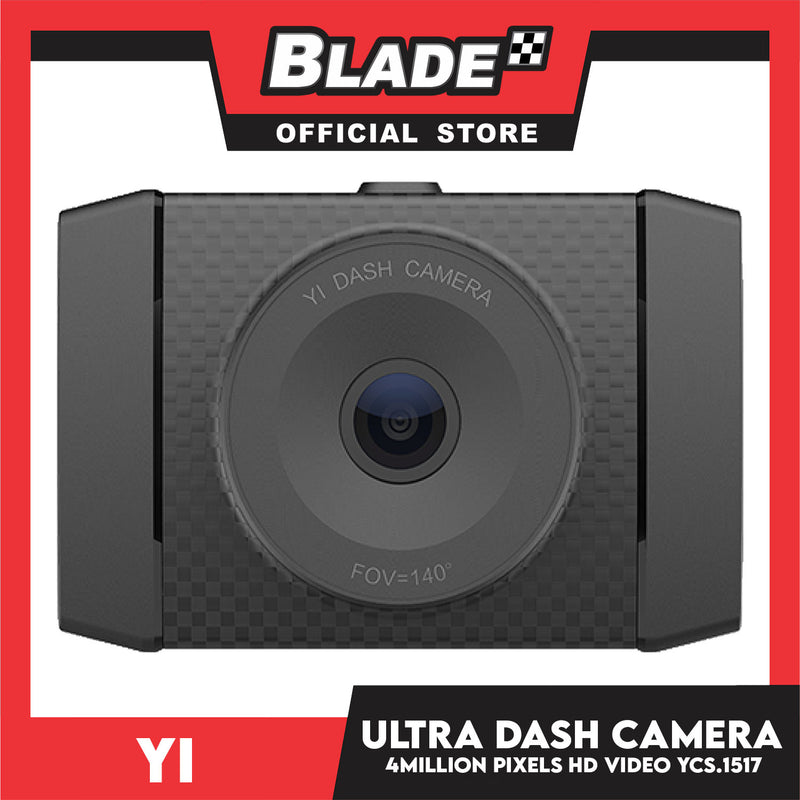 YI Ultra Dash Cam YCS.1517 with 2.7 LCD Screen, 140° Wide Angle Lens, Mobile APP, Dual-Core Processor, Voice Control, MEMS 3-axis G-Sensor, and Night Vision