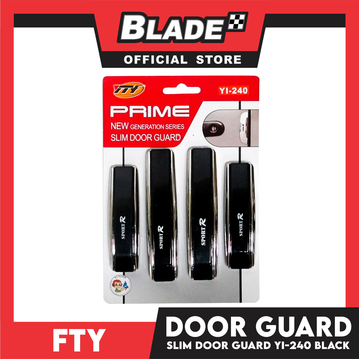 FTY Slim Door Guard Sport R YI-240 (Black)