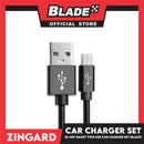 Zingard Lighting Smart Phone Charger Set 3.1A DL-507 (Black) Blue Led Car Charger