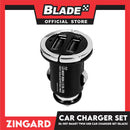 Zingard Lighting Smart Phone Charger Set 3.1A DL-507 (Black) Blue Led Car Charger