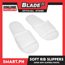 Disposable Soft Rib Slipper (White) Used for Home, Hotel and Spa