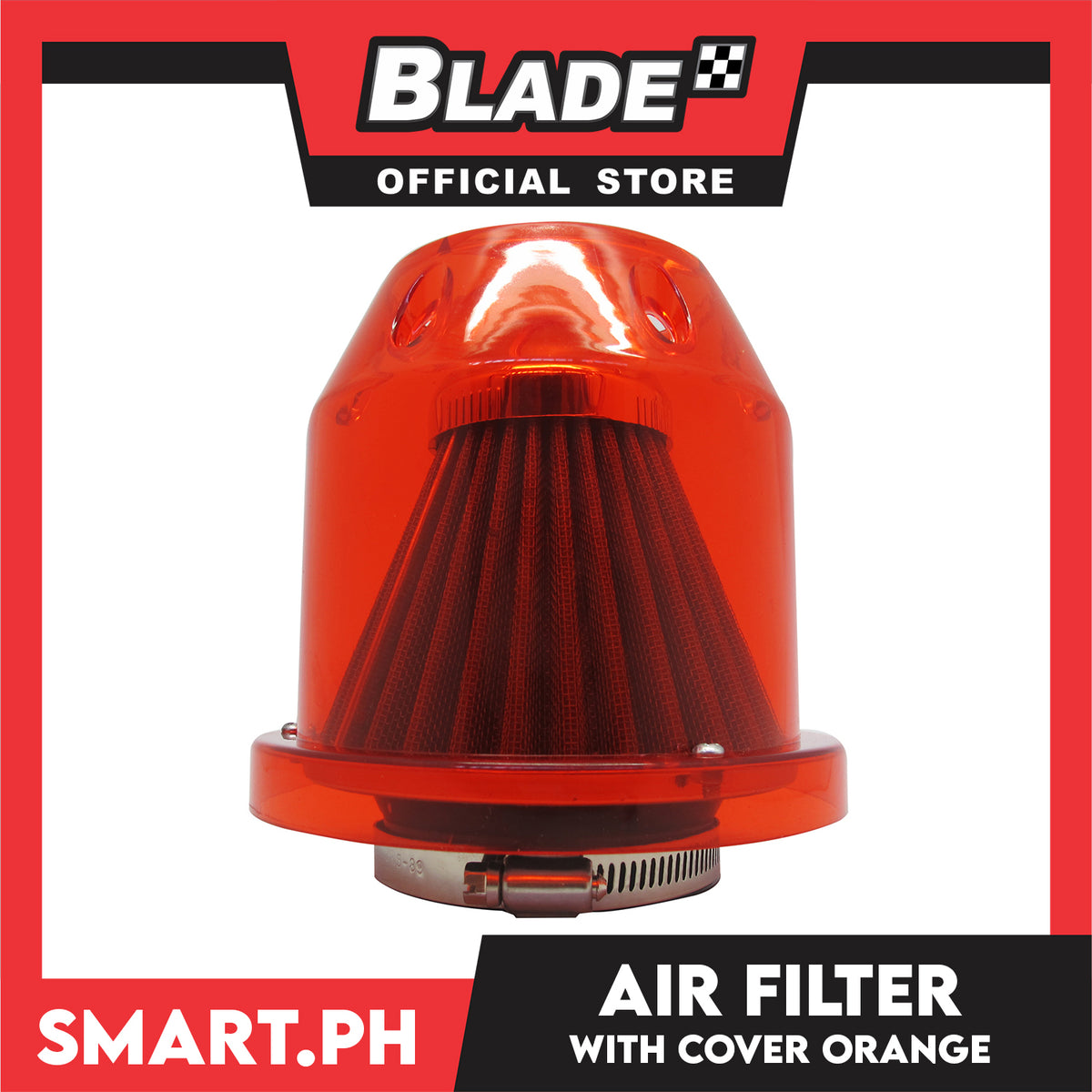 Sport Racing Filter Air 0405 with Acrylic Plastic Case (Orange)