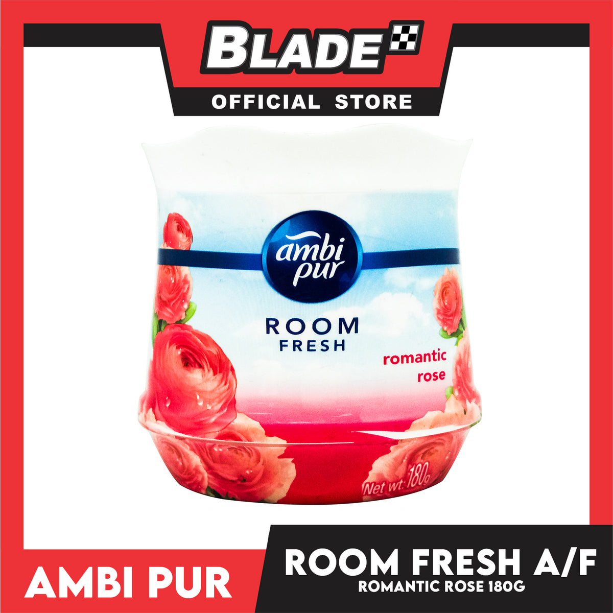 Ambi Pur Air Freshener Gel Fresh (Romantic Rose) 180g