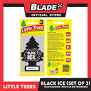 6pcs Little Trees Car Air Freshener 10155 (Black Ice) Hanging Tree Provides Long Lasting Scent