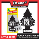 6pcs Little Trees Car Air Freshener 10155 (Black Ice) Hanging Tree Provides Long Lasting Scent