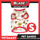 Pet Sando Hot Air Balloons Design, White with Red Piping Colors DG-CTN136S (Small) Perfect Fit For Dogs And Cats