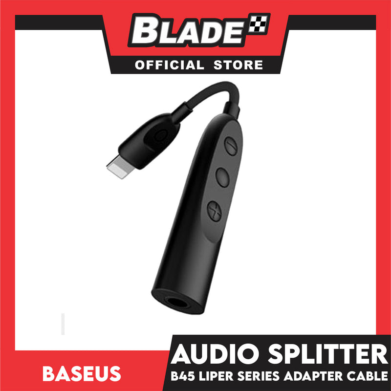 Baseus Audio Splitter B45 Liper Series Apple Connector to 3.5mm (Black)