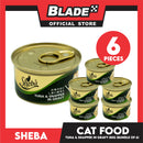 6pcs Sheba Succulent Tuna and Snapper in Gravy 85g Grain-Free Cat Wet Food