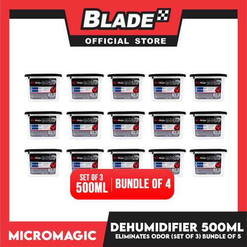 15pcs Micromagic Dehumidifier 500ml- Eliminates Musty Odor, Suitable for your car & closets