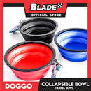 Doggo Collapsible Travel Bowl Small Size (Black) Foldable Pet Feeding Bowl