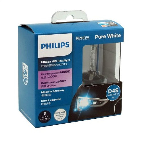 Philips Ultinon HID Headlight D4S 6000K 42402WXX2 Bulb