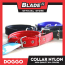 Doggo Dog Collar Adjustable Buckle Medium Size (Red) Collar Nylon for Dog
