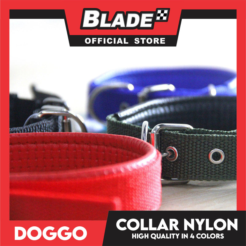 Doggo Dog Collar Adjustable Buckle Large Size (Red) Collar Nylon for Dog