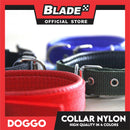 Doggo Dog Collar Adjustable Buckle Large Size (Black) Collar Nylon for Dog