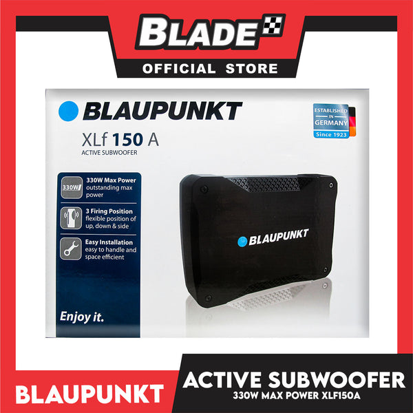 Blaupunkt Active Subwoofer XLf150A 6X8 Inch Compact 330W Max Output power  Designed by German engineering