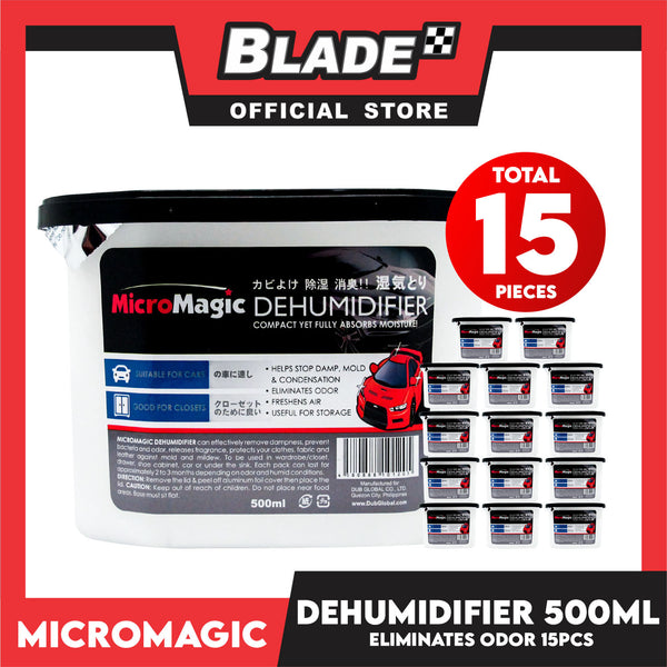 15pcs Micromagic Dehumidifier 500ml- Eliminates Musty Odor, Suitable for your car & closets