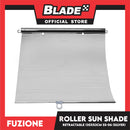 Fuzion Auto Essentials Retractable Roller Sun Shade Tint SS-06, Sliding Hook With Suction Cups Stock No. FSS-53-M (Silver) 53x130cm