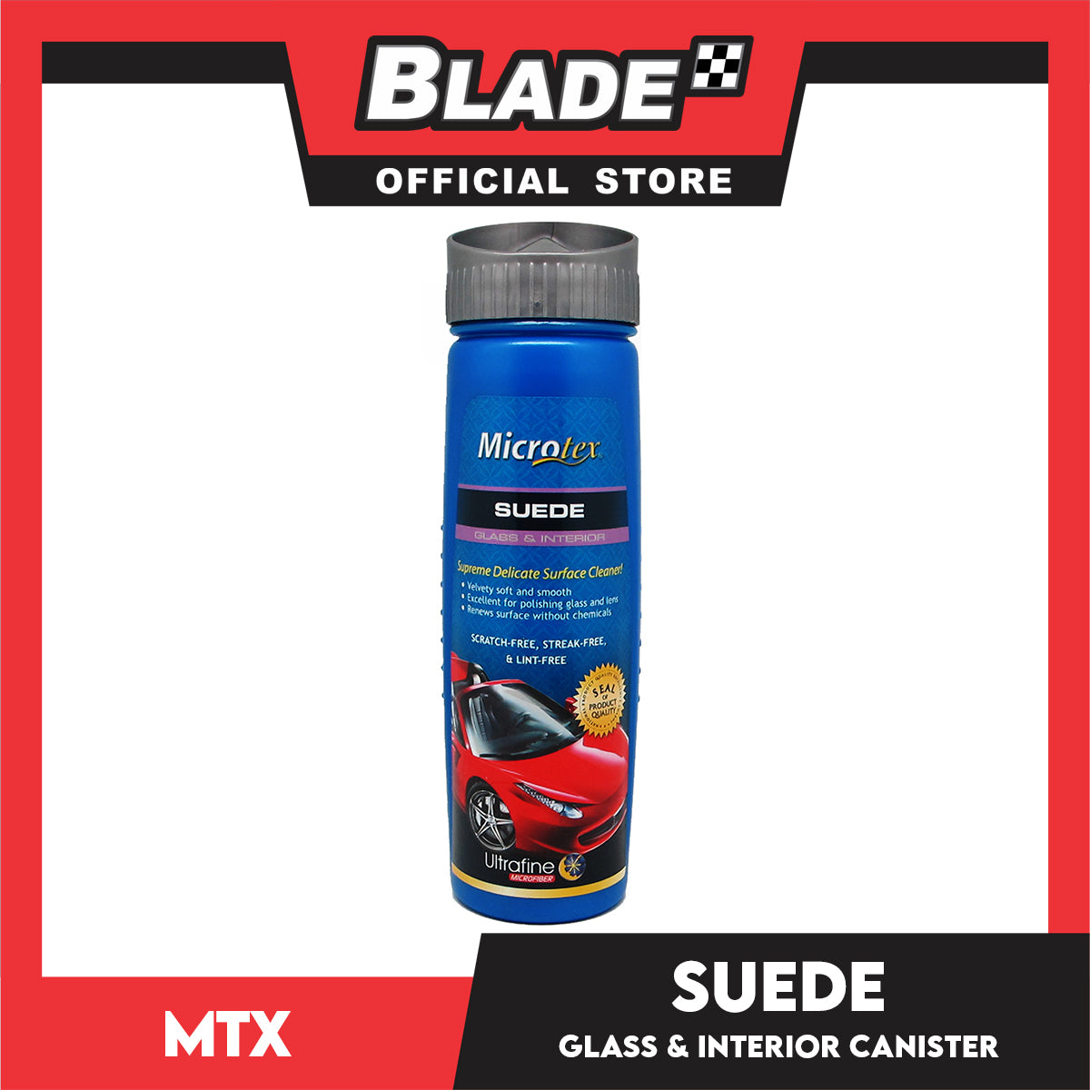 Microtex Suede Glass & Interior Cloth 'N Canister MA-002C
