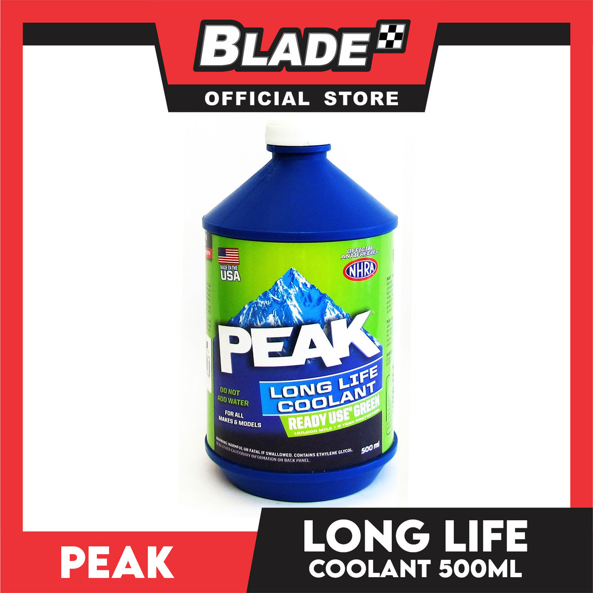 Peak Long Life Ready To Use Antifreeze Coolant 500ml