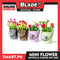 Gifts Mini Artificial Flower Plant with Pail, Happiness Bear 001B (Assorted Colors)