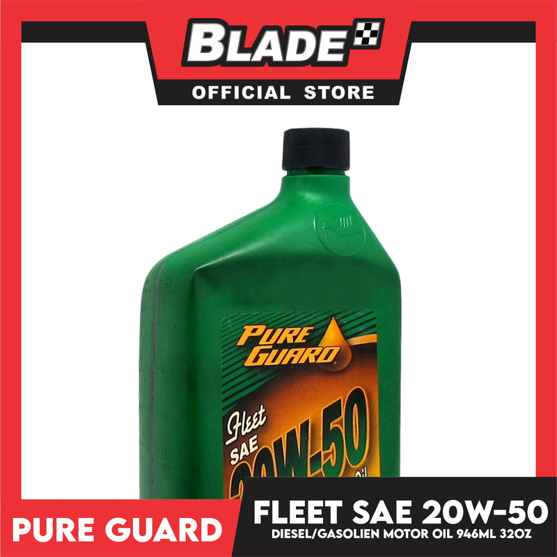 Pure Guard Fleet Diesel/Gasoline Motor Oil SAE 20W-50 946ml