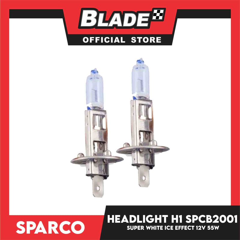 Sparco Headlight H1 Super White Light Bulb SPCB2001 (Set of 2) White