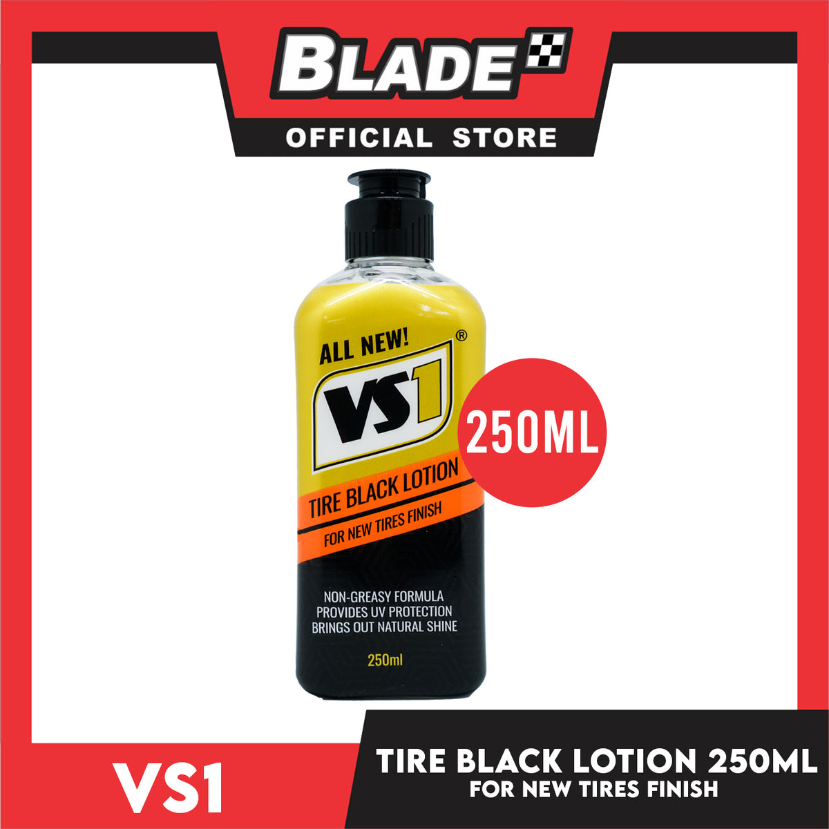 VS1 Tire Black Lotion 250ml- Tire Protection, Tire Black Shine