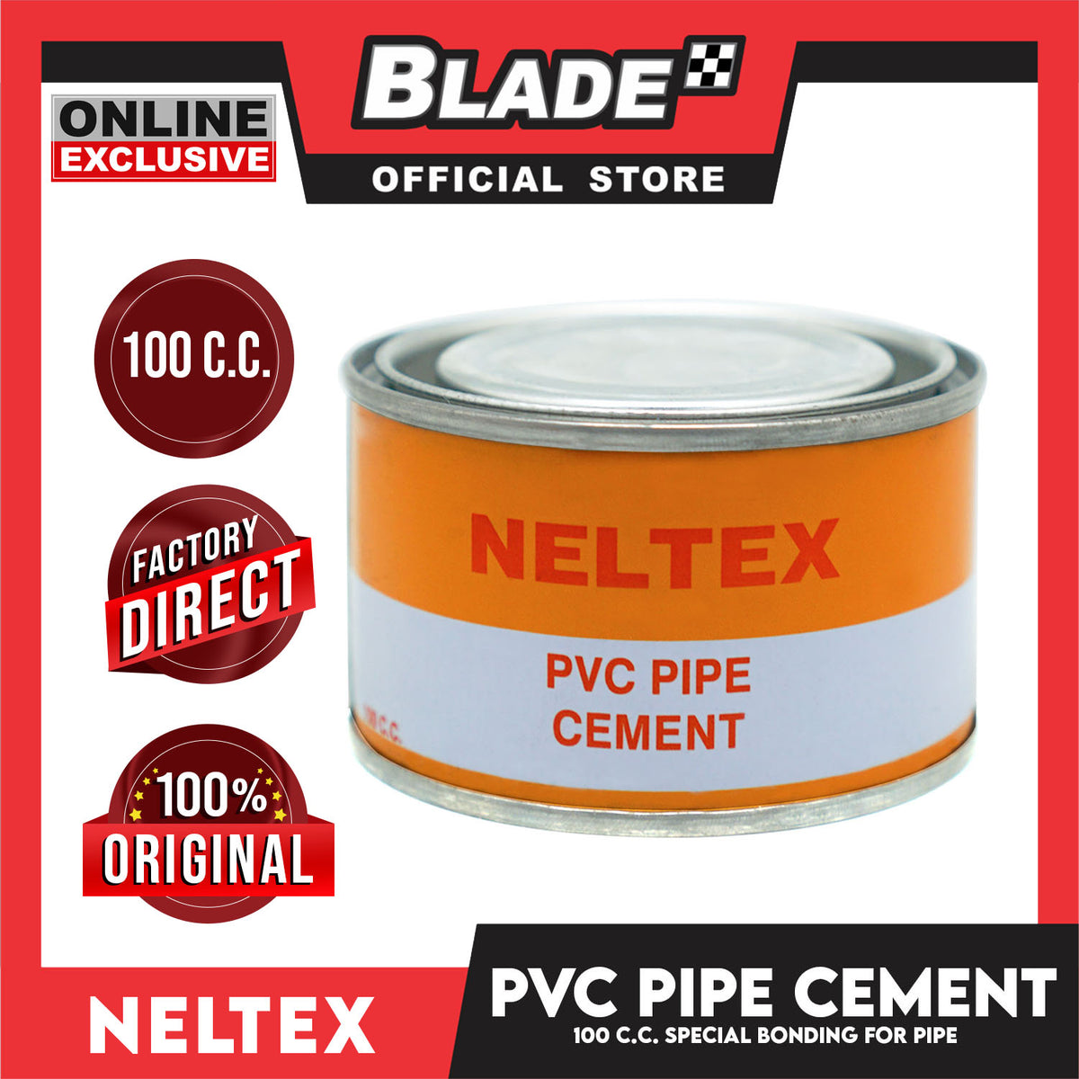 Neltex PVC Pipe Cement 100cc Special Bond for PVC Pipes and Fittings