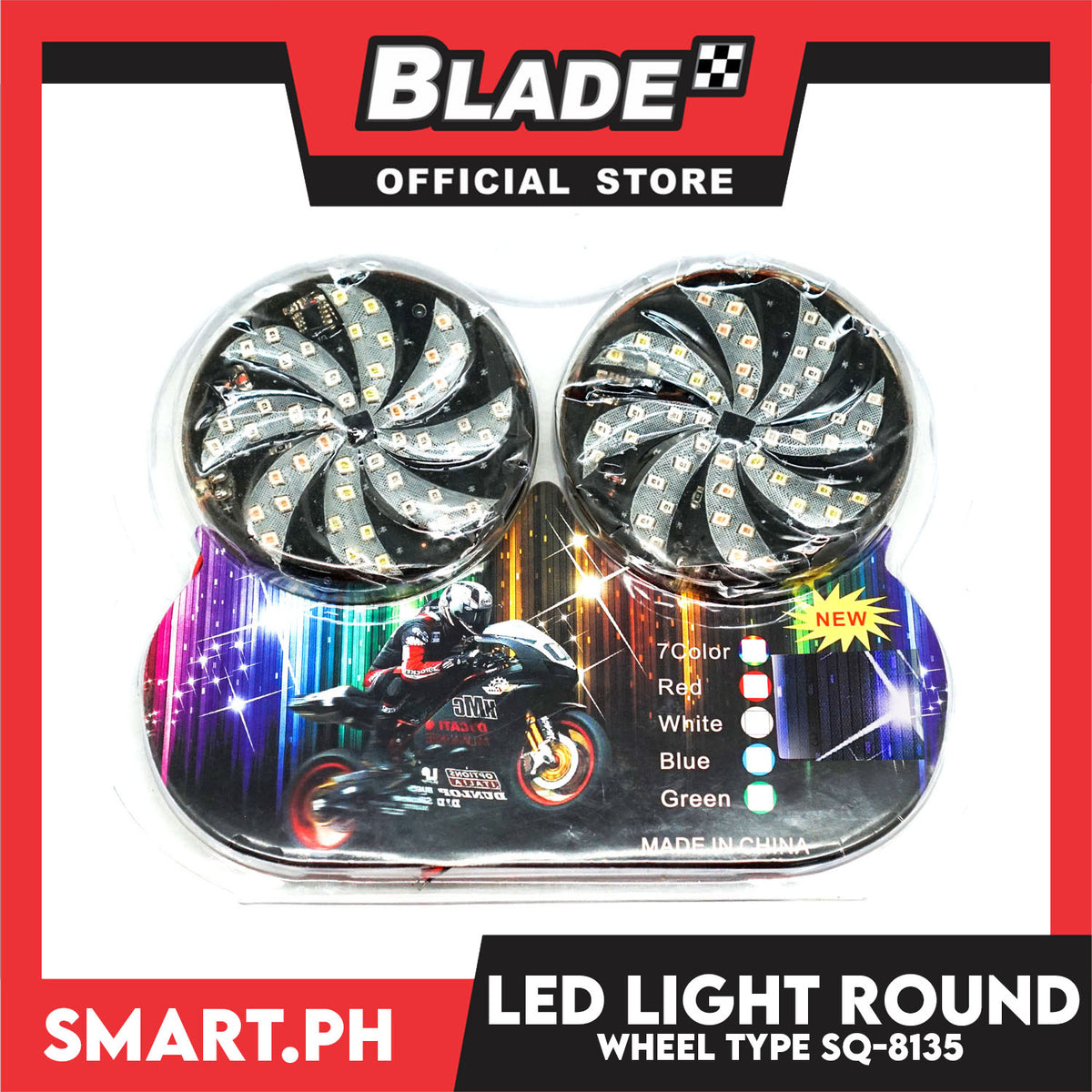 Motorcycle Led Light SQ-8135 RND Wheel Type