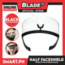 Face Shield Half Acrylic, Protection Windproof Clear View Half Face Eye Shield Multifunction Travel HD Lenses Outdoor (Black)