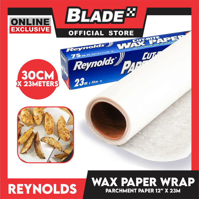 Reynolds Cut-Rite Wax Paper 12cm x 23m Parchment Paper Wrap for Snacks