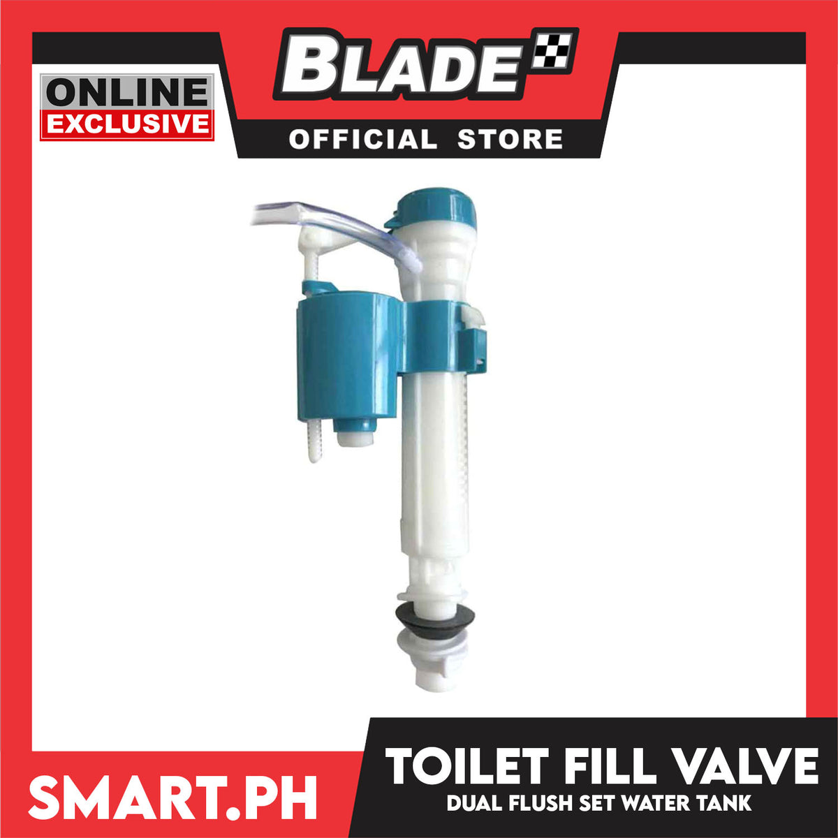 Universal Adjustable Toilet Tank Fill Valve for Water Closet Tank (Blue)
