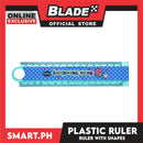 Gifts Plastic Ruler With Shapes For Kids (Assorted Colors)