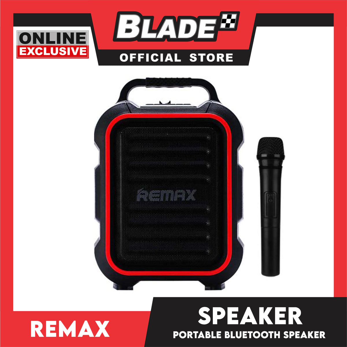 Remax Outdoor Bluetooth Speaker with Karaoke Microphone RB-X3 (Red)
