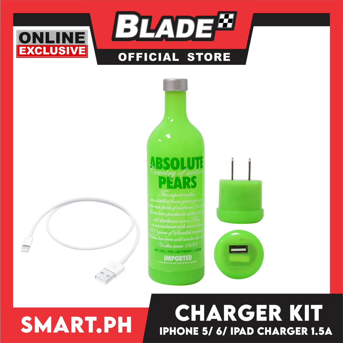 Gifts Power Bank Wine Bottle Design with Absolute Lightning Charger Kit 1.5A (Assorted Colors)