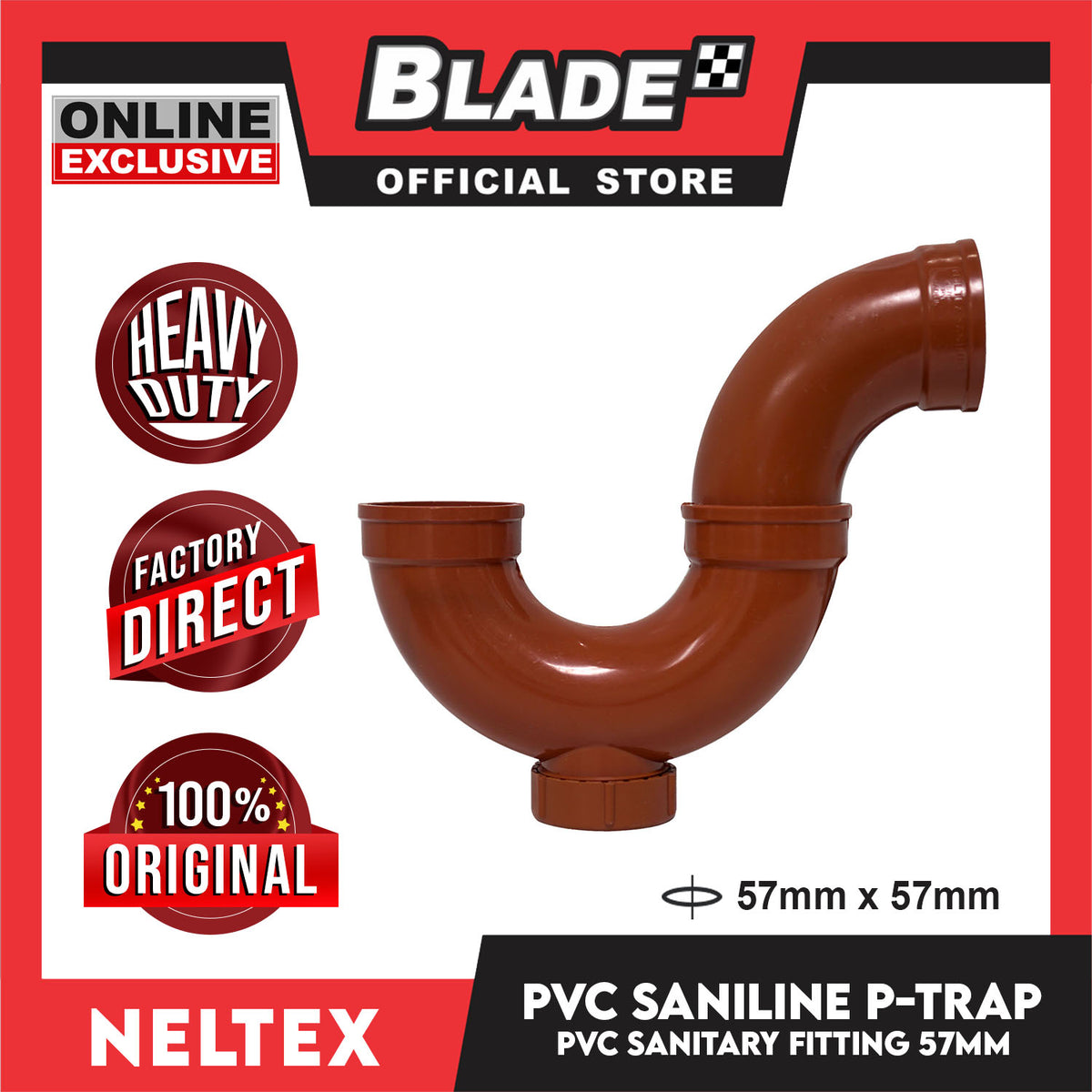 Neltex Saniline PVC Fittings P-Trap 57mm