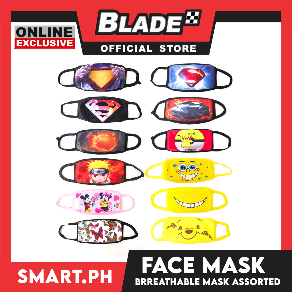 Gifts Face Mask Assorted Characters (Assorted Designs and Colors)