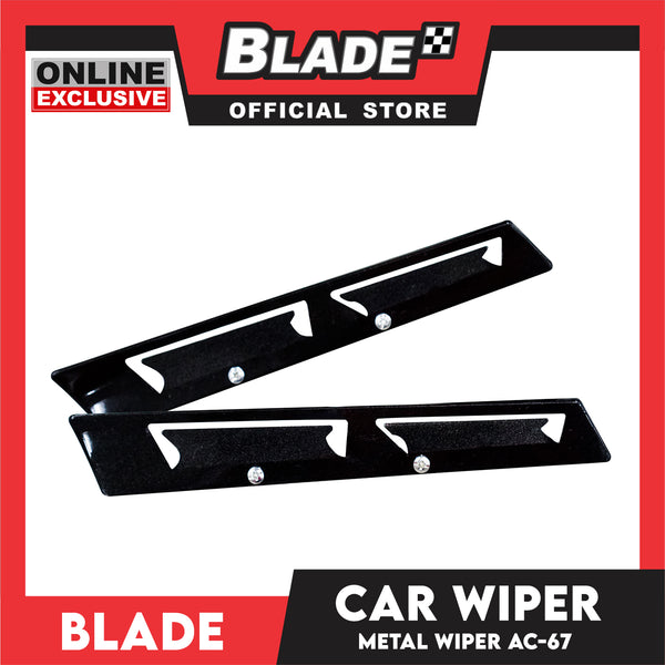 CARFU Metal Stainless Wiper Blade Black AC-67 10 inches