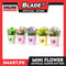 Gifts Mini Artificial Flower Plant with Pail, Happiness Bear 001E (Assorted Colors)