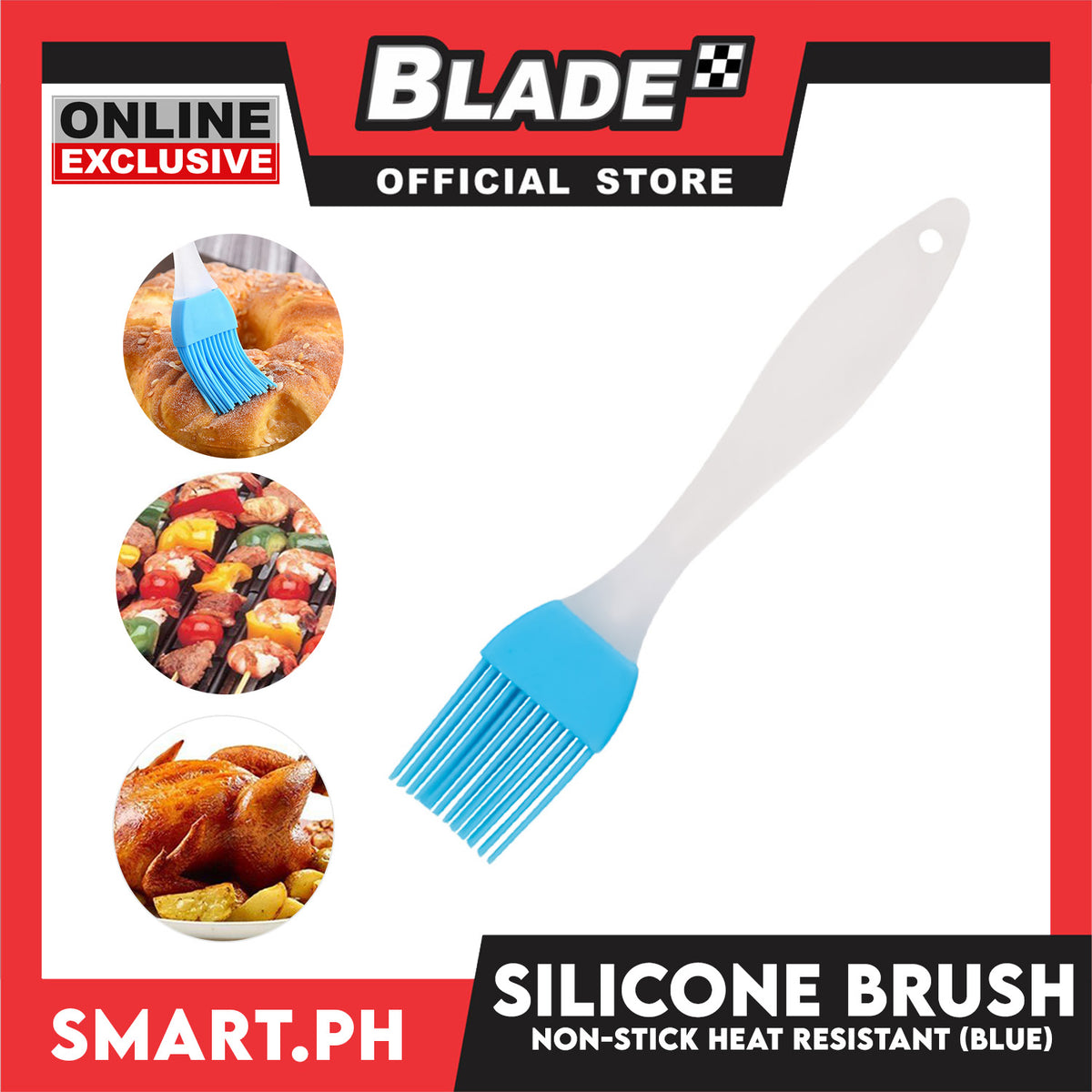 Silicone Barbeque Brush Cooking Non-stick Heat Resistant Oil Brushes  (Blue)  Kitchen Bar Cake Baking Tools Utensil Supplies