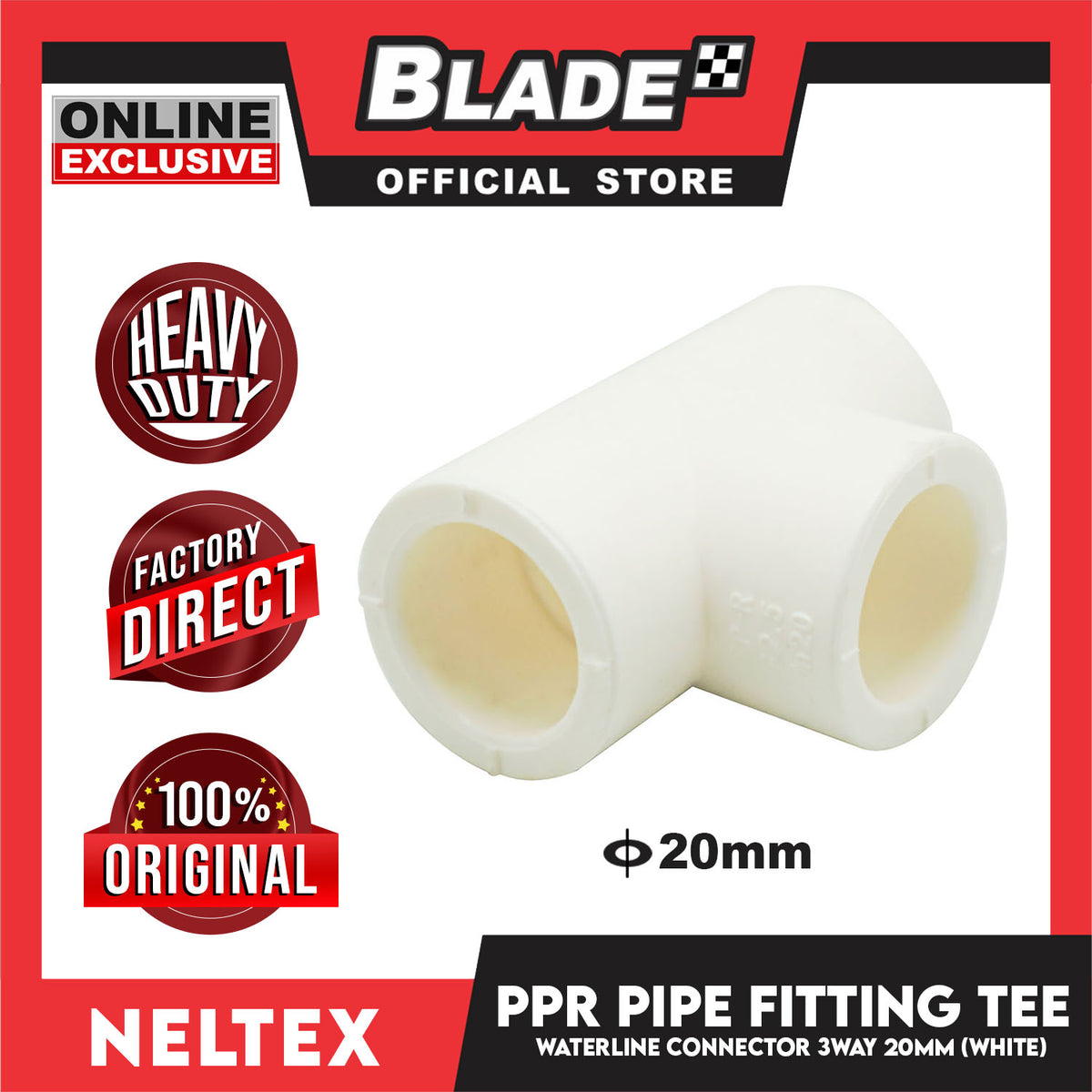 Neltex PPR Fitting Pipe Tee 20mm (1/2'')