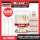 Ainon Baby Super Fine Power Stem Cotton Buds 400 Tips AN514D (Set of 8)
