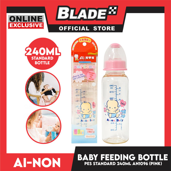 Ainon Baby Feeding Bottle PES Feeding Bottle 240ml AN1096P (Pink)