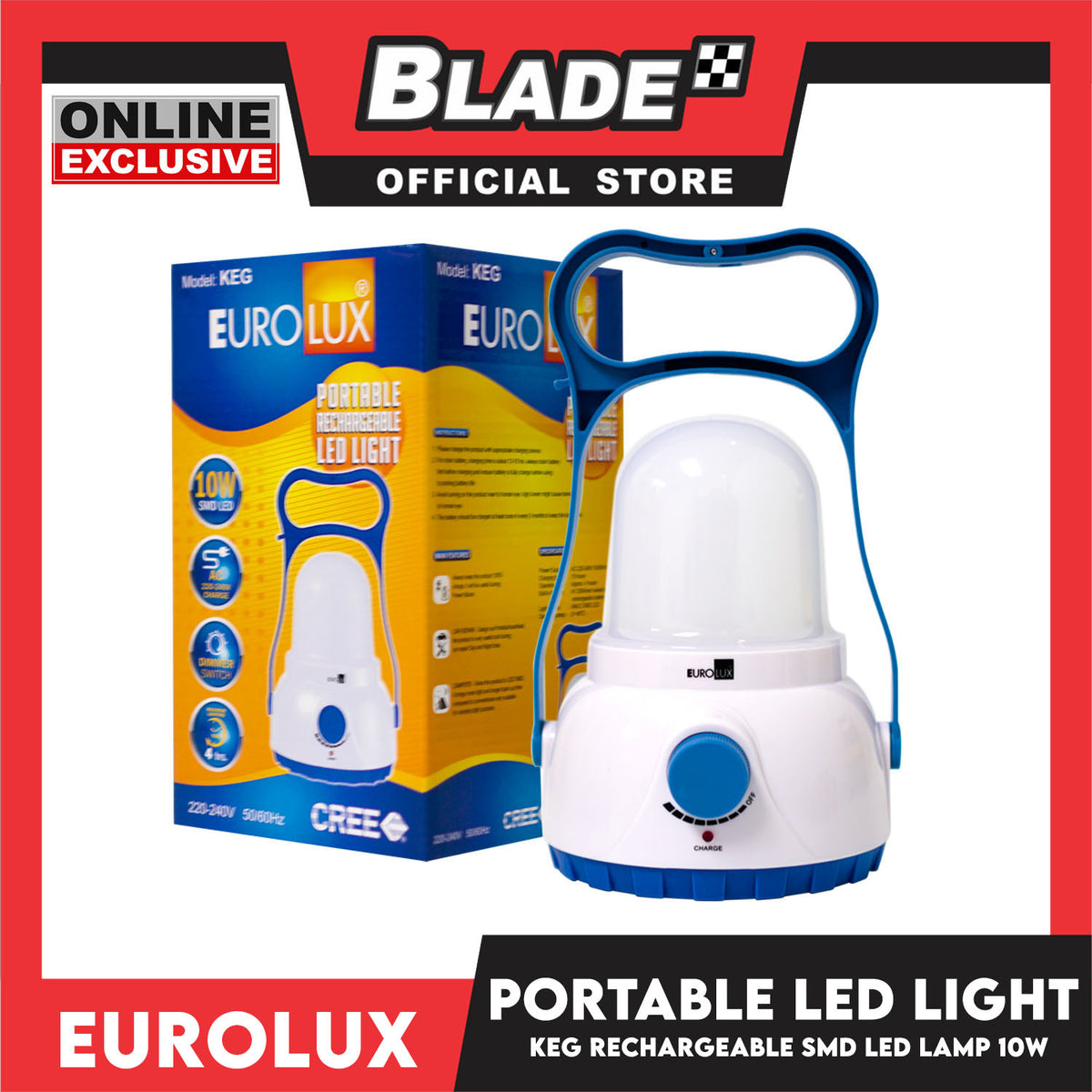 Eurolux KEG Portable Rechargeable SMD  LED Light 10W